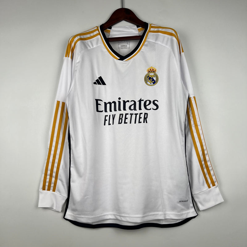 Camisa I Adidas Real Madrid 23/24 - Manga Longa