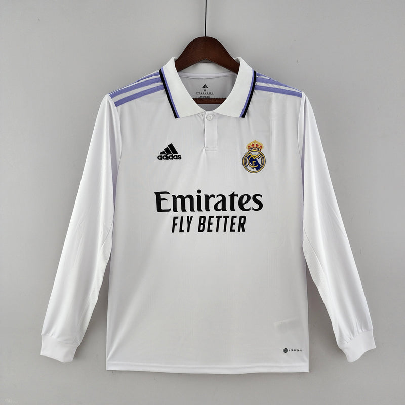 Camisa I Adidas Real Madrid 22/23 - Manga Longa