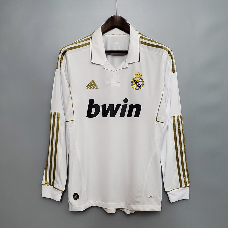 Camisa Adidas Real Madrid I 11/12 - Retrô Manga Longa