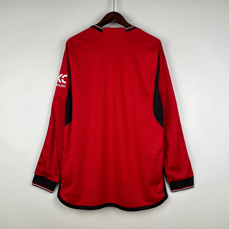 Camisa I Adidas Manchester United 23/24 - Manga Longa