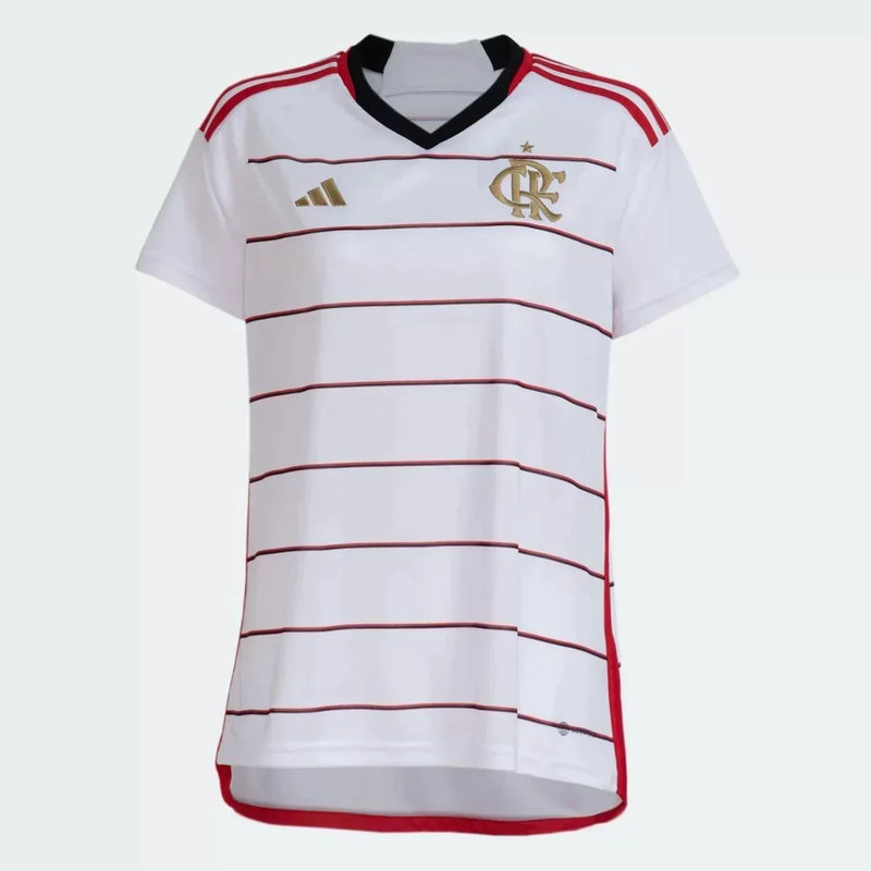 camisa do flamengo mengão feminina branca dourado 2023